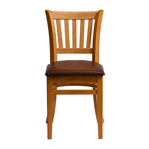 Manhattan Dining Chair in Soft Oak with Bison Espresso Seat (Pack of 2)