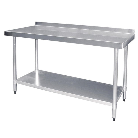Vogue Stainless Steel Prep Table with Upstand product image