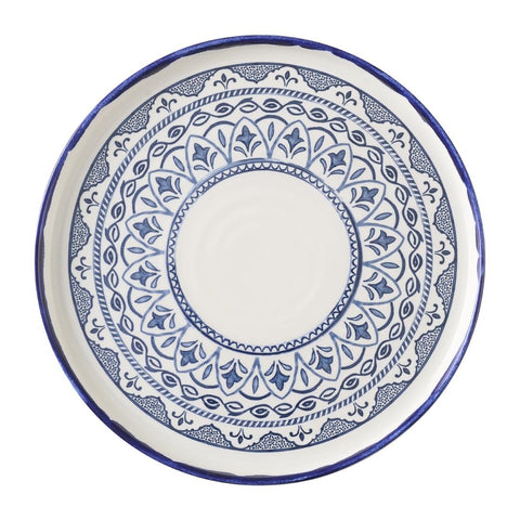 Dudson Harvest Moresque Walled Plates Blue 254mm (Pack of 6)