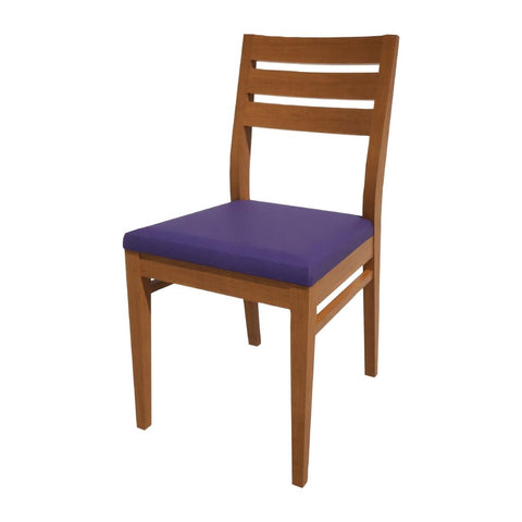 Bolero Bespoke Marty A Side Chair in Blue/Oak