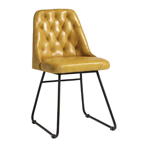 Harland Side Chairs Leather Vintage Gold product image