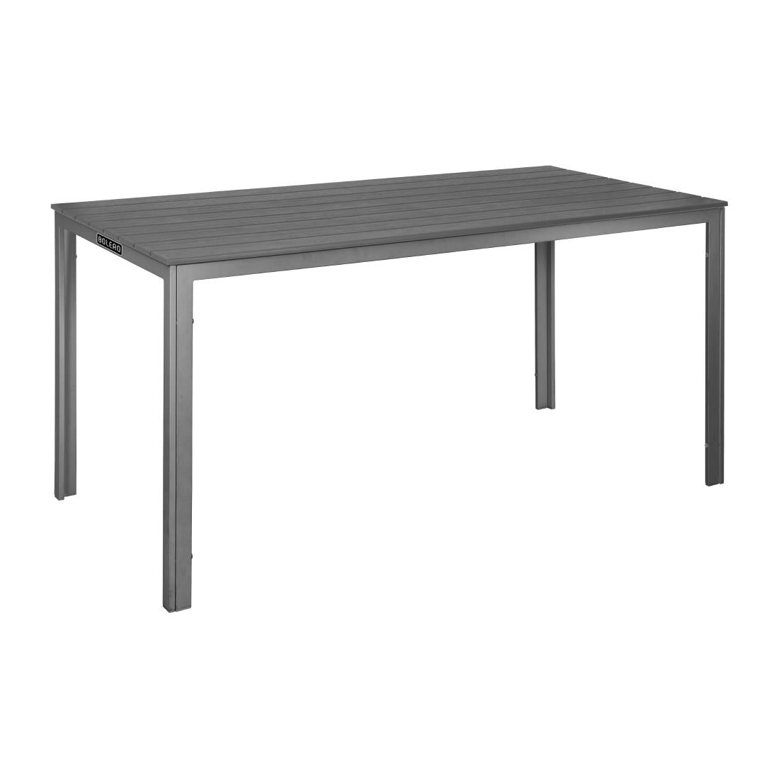 Bolero Valletta Grey Slatted Outdoor Table product image
