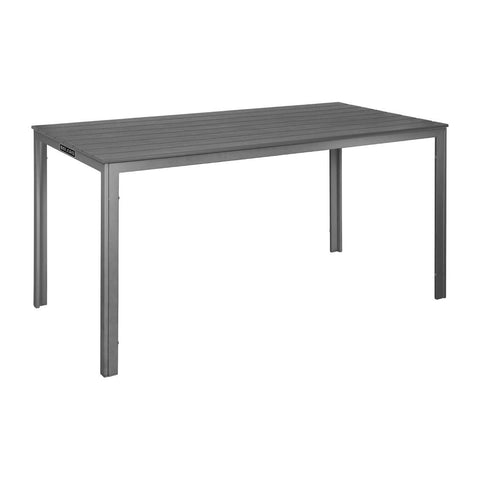 Bolero Valletta Grey Slatted Outdoor Table 1560mm