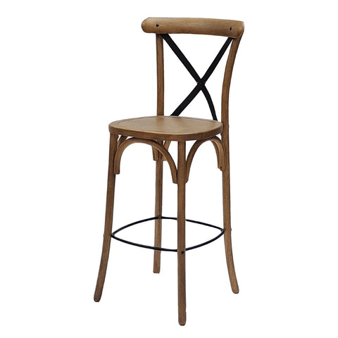 Bristol Bar Chair in Weathered Oak