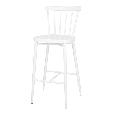 Bolero Windsor Aluminium White High Stools (2 Pack) - Advantage Catering Equipment