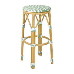 Bolero Parisian PE Rattan Bar Stools Light Green (Pack of 2)
