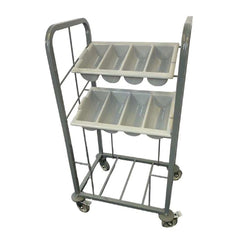 Craven Two Tier Cutlery and Tray Dispense Trolley