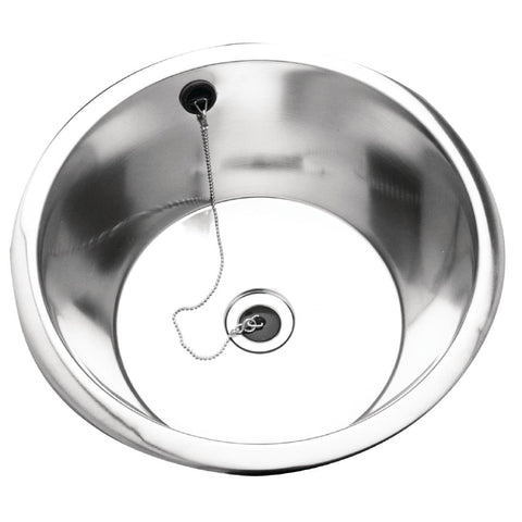 Franke Sissons Stainless Steel Rimmed Edge Round Inset Sink Bowl 355mm product image