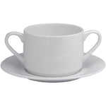 Elia Glacier Fine China Soup Cups Saucers 175mm (6 Pack)