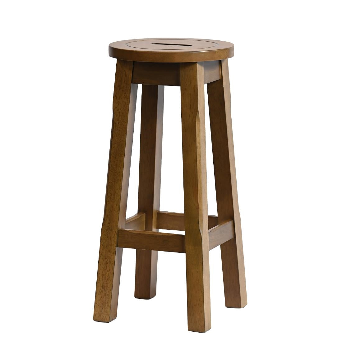 Wooden Top High Stool in Weathered Oak product image
