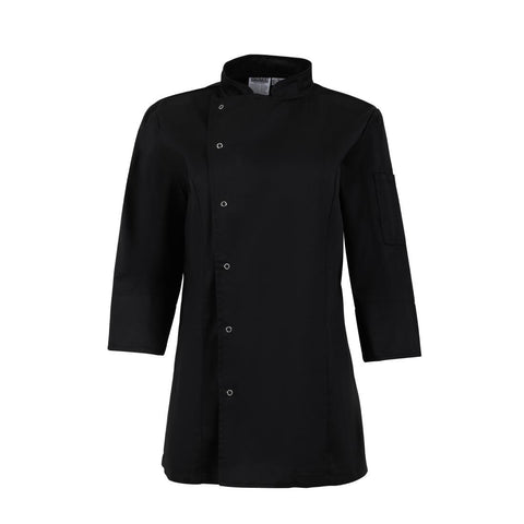 Whites Ladies Fitted Chef Jacket Black Size L