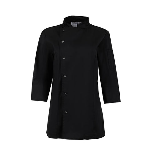 Whites Ladies Fitted Chef Jacket Black Size M product image