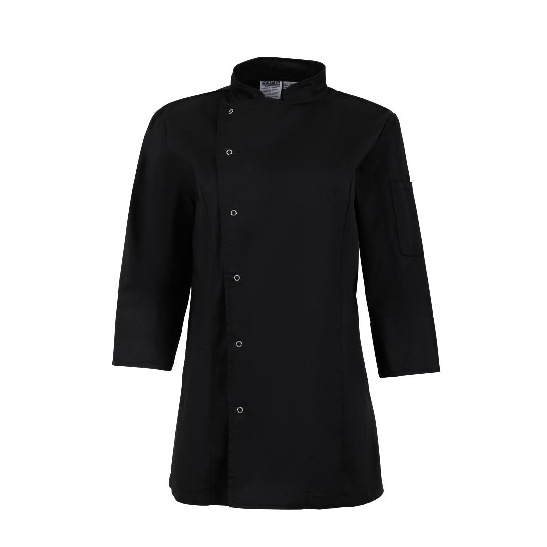 Whites Ladies Fitted Chef Jacket Black Size S product image