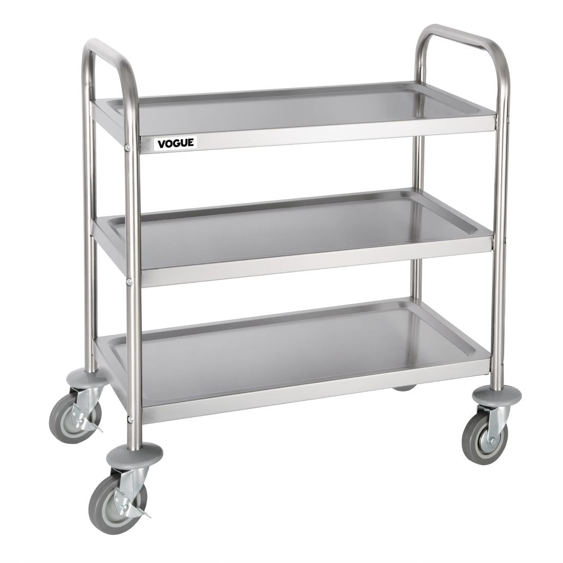 Vogue Stainless Steel 3 Tier Clearing Trolley product image
