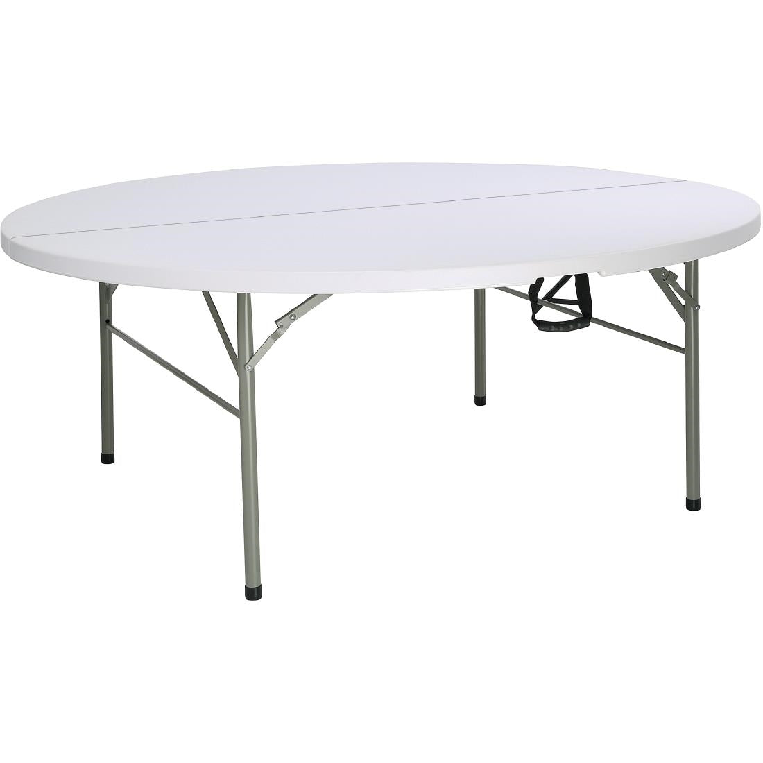 Bolero Round PE Centre Folding Table White 6ft - Advantage Catering Equipment