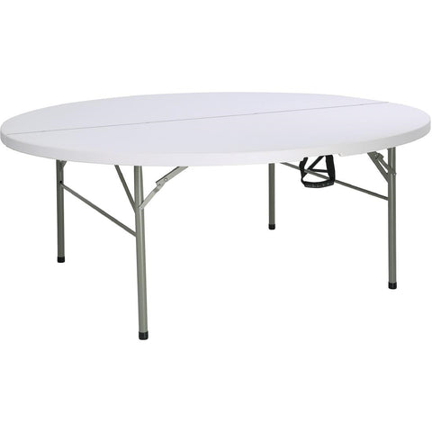 Bolero Round PE Centre Folding Table White 6ft - Advantage Catering Equipment