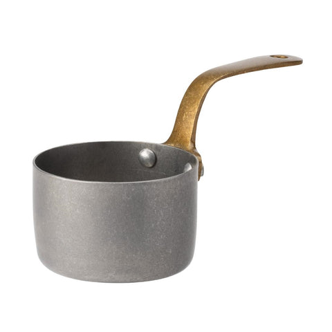 Utopia Vintage Steel Mini Saucepans 70mm (Pack of 6)