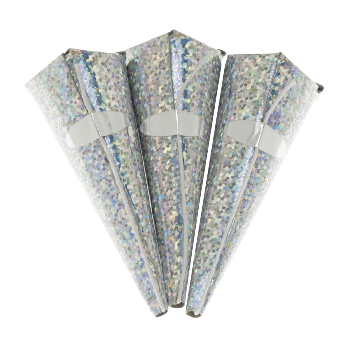 Swantex Silver Holographic Cone Party Poppers product image
