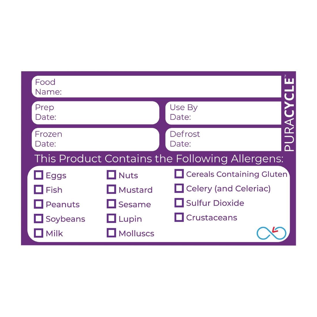 Puracycle Reusable Purple Allergen Labels product image