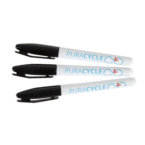 Puracycle Non-Toxic Marker Pens Black 3 Pack product image