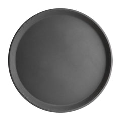 Olympia Kristallon Fibreglass Round Non-Slip Tray Black 356mm