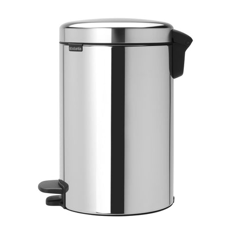 Brabantia NewIcon Pedal Bin Bucket Brilliant Steel 12Ltr - Advantage Catering Equipment