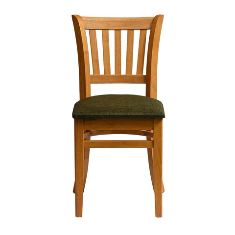 Manhattan Dining Chair in Soft Oak with Shetland Forest Seat (Pack of 2)