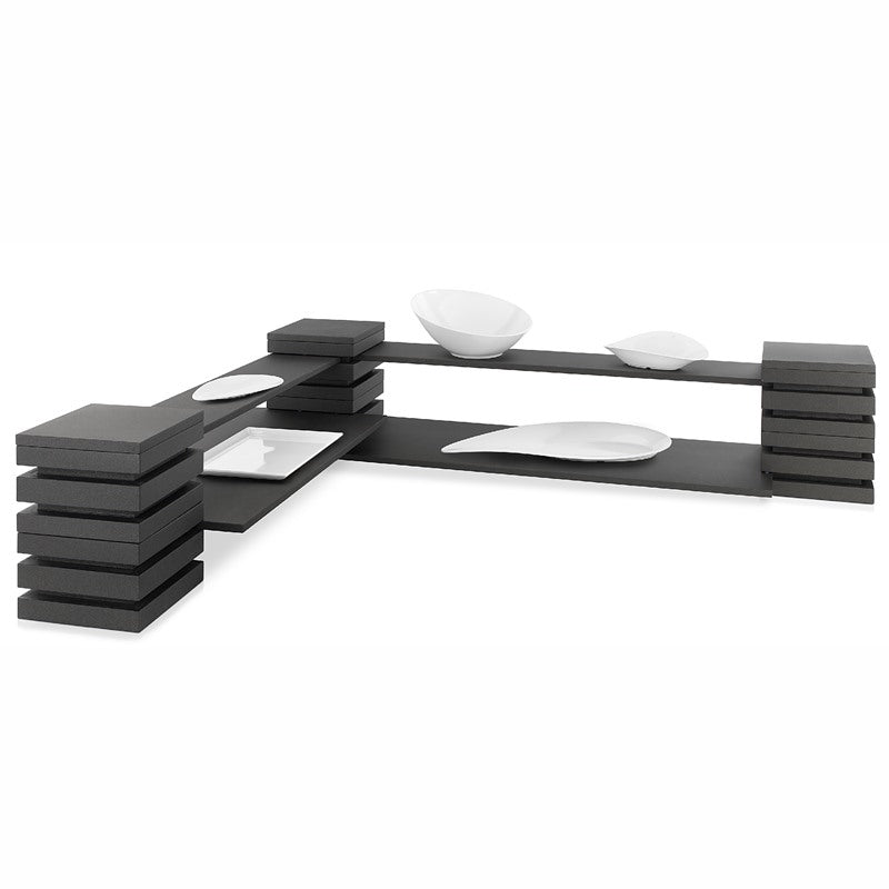 Pujadas Two-Tier L-Shape Buffet Display Kit Buffet Display Kit for buffet and catering display