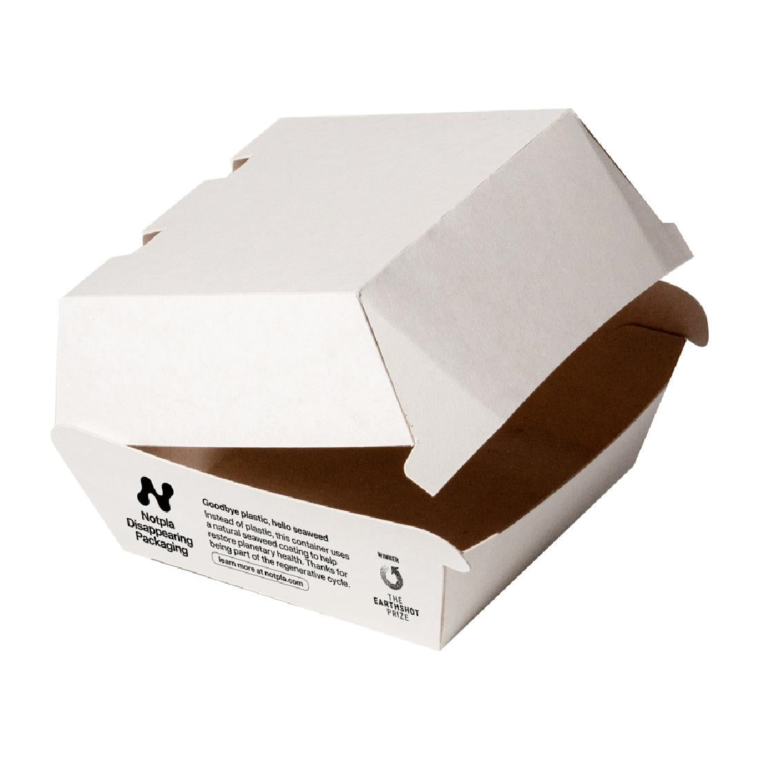 Notpla Clamshell Burger Boxes - White product image