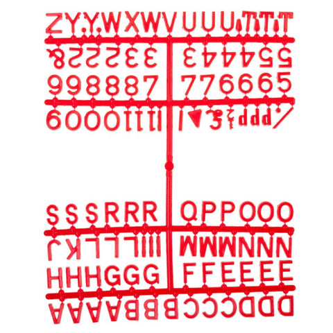 Beaumont Letter Set Of 660 Characters Red 12mm - Advantage Catering Equipment