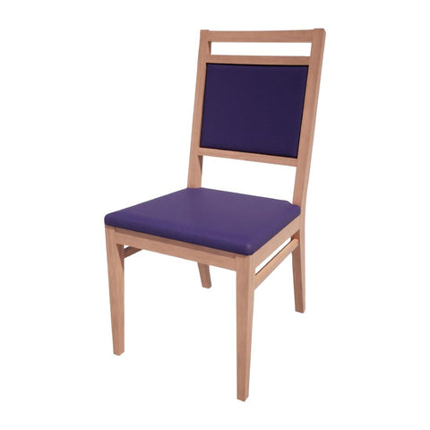 Bolero Bespoke Bia A Side Chair in Blue/Beech