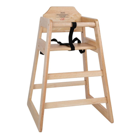 Bolero Wooden Highchair Natural Finish - Advantage Catering Equipment