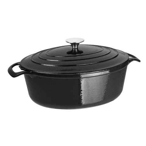 Vogue Oval Casserole Dish Black 5Ltr product image