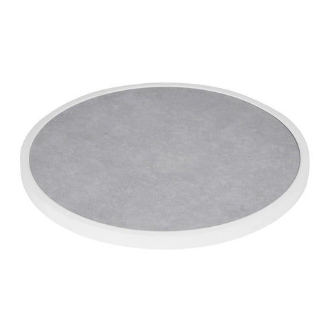 Bolero Fibre Glass Round Table Top Grey Stone Effect 580mm - Advantage Catering Equipment