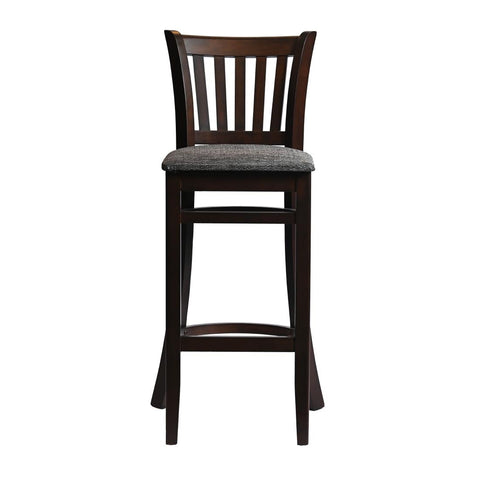 Manhattan Bar Chair in Dark Walnut with Shetland Smoke Seat