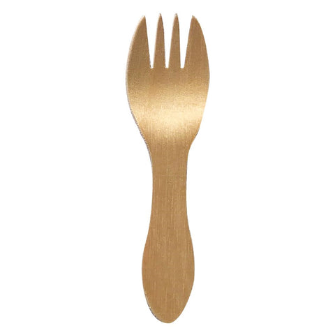 eGreen Wooden Mini Fork FSC 100% Certified Birchwood 102mm (Pack of 1000)