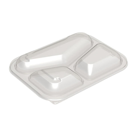 Faerch Hot Deli Deluxe 3 Compartment Takeaway Container Lids (Pack of 365)