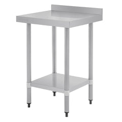 Vogue Stainless Steel Prep Table with Upstand 600mm