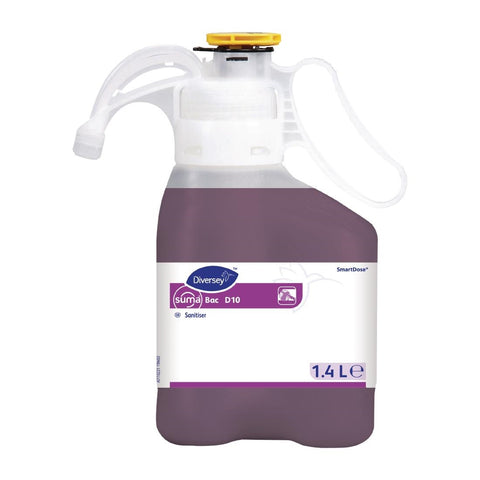 Suma SmartDose Bac D10 Cleaner and Sanitiser Super Concentrate 1.4Ltr product image 1