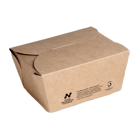 Notpla Small Takeaway Boxes 800ml - Kraft (Pack of 500)