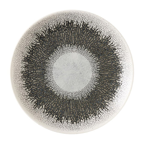Churchill Studio Prints Fusion Black Coupe Plates 165mm (Pack of 12)
