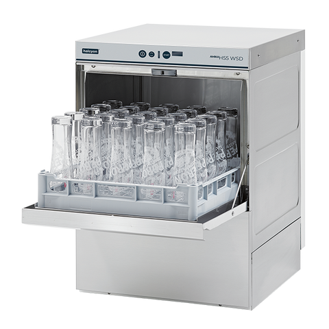 Halcyon Amika AMH55 WSD 500mm Basket Glasswasher With Drain Pump & Internal Softener