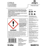 Jangro Concentrated Citrus Multi Surface Cleaner - 5 Ltr