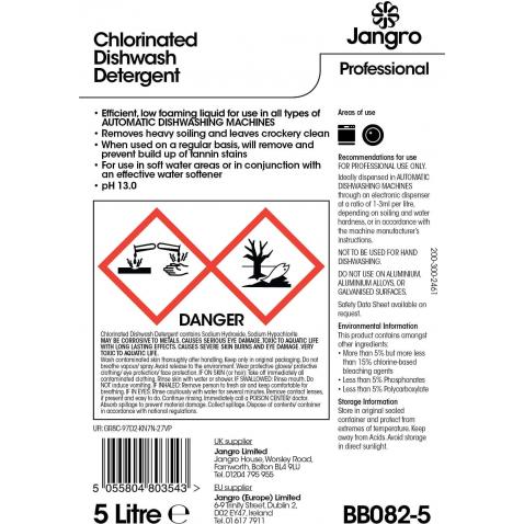 Advantage Chlorinated Dishwasher Liquid Detergent for Softened Water - 2 x 5 Ltr - Advantage Catering Equipment