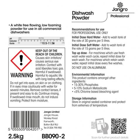 Jangro Dishwasher Powder - 2.5kg