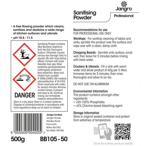Jangro Sanitising Powder - 500g
