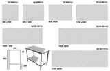 Quick Service Stainless Steel Centre Benches with Under Shelf