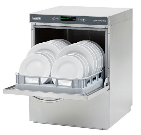 Maidaid Evolution 535 WS 500mm Basket Under Counter Dishwasher With Drain Pump & Internal Water Softener