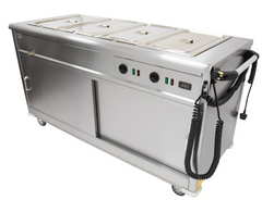 Parry MSB15 Mobile Bain Marie Servery with Hot Cupboard