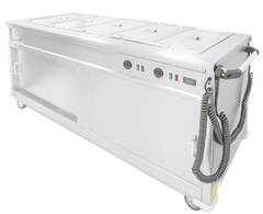 Parry MSB18 Mobile Bain Marie Servery with Hot Cupboard
